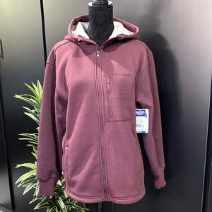 Smith’S Workwear Sherpa Lined Jacket,Sweater Fleece, Full Zip,hood,pockets,warm